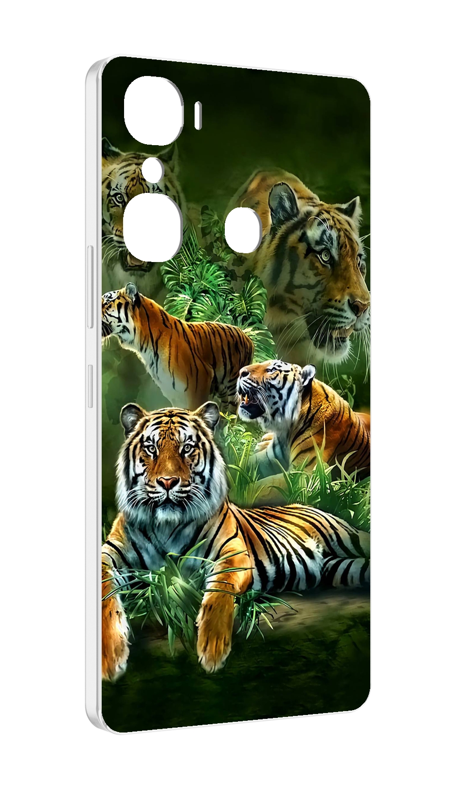 

Чехол MyPads Тигры для Infinix Hot 12 Pro, Прозрачный, Tocco