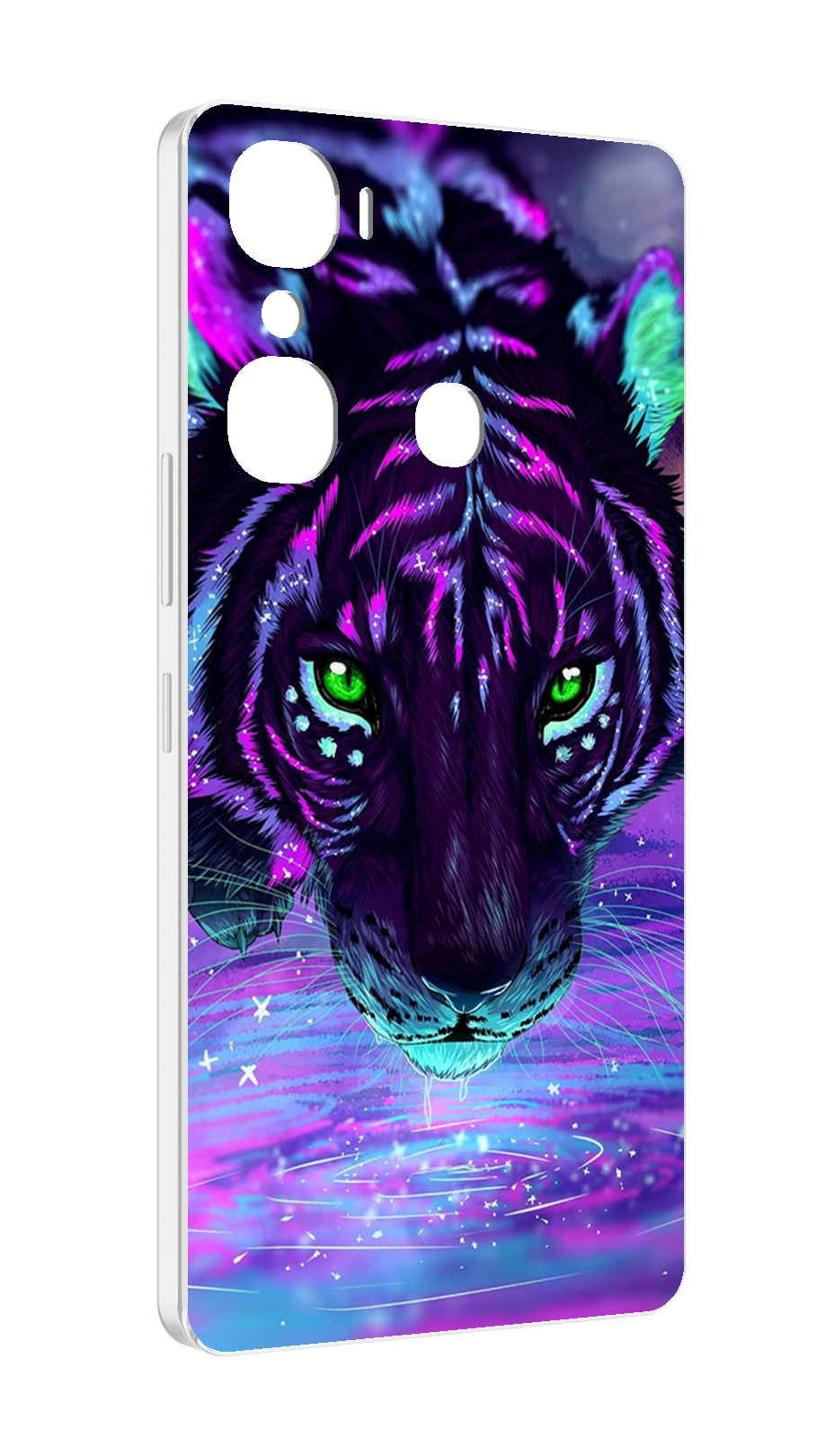 

Чехол MyPads Тигр-неон для Infinix Hot 12 Pro, Прозрачный, Tocco