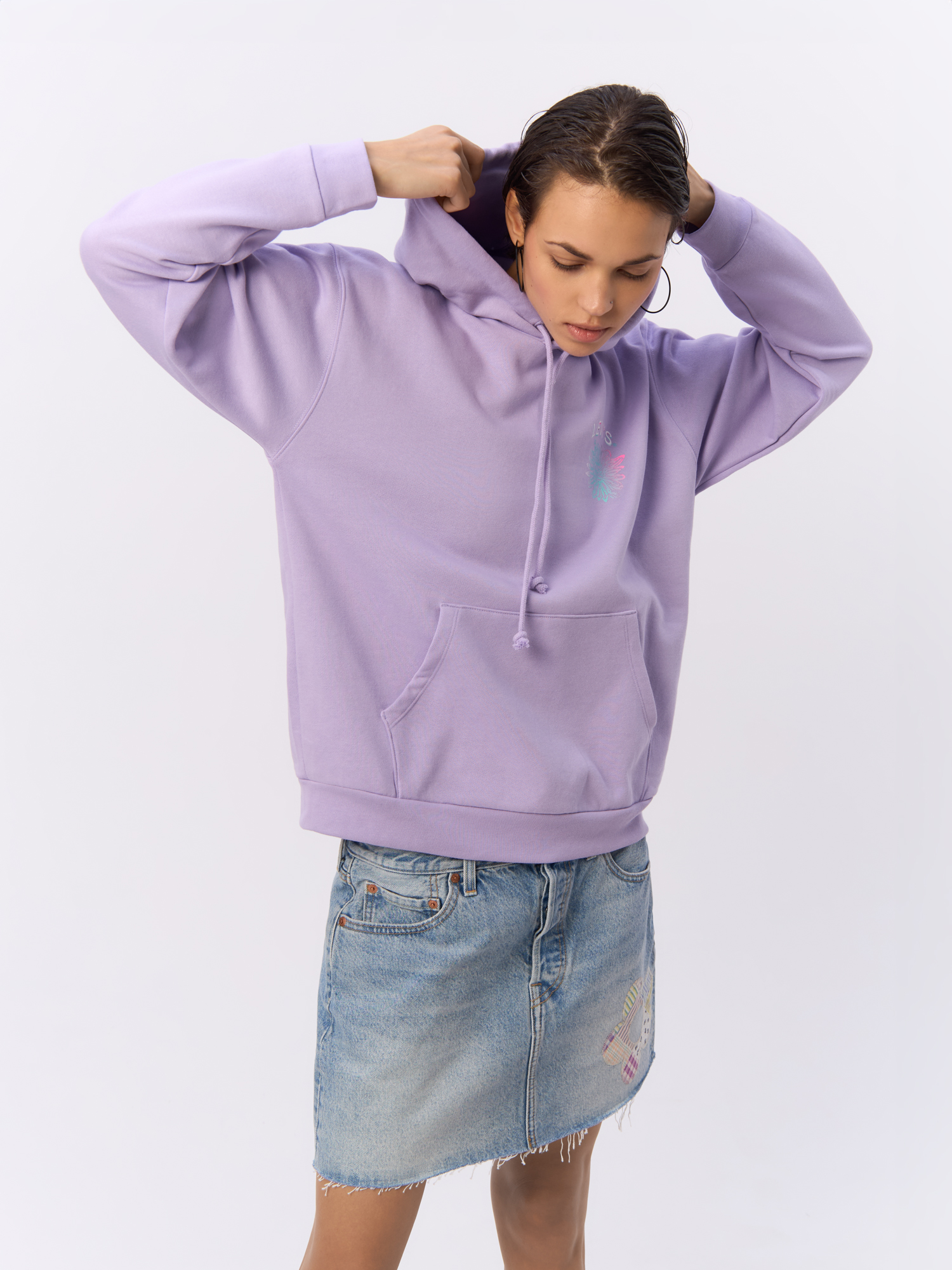 

Худи женское Levi's A6069 фиолетовое S, Фиолетовый, A6069