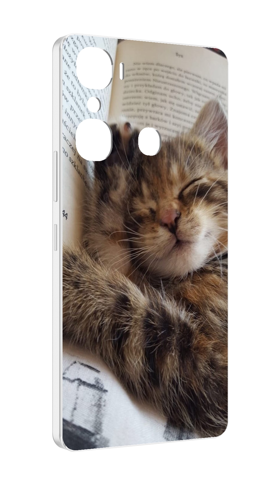 

Чехол MyPads Спящий-котенок для Infinix Hot 12 Pro, Прозрачный, Tocco