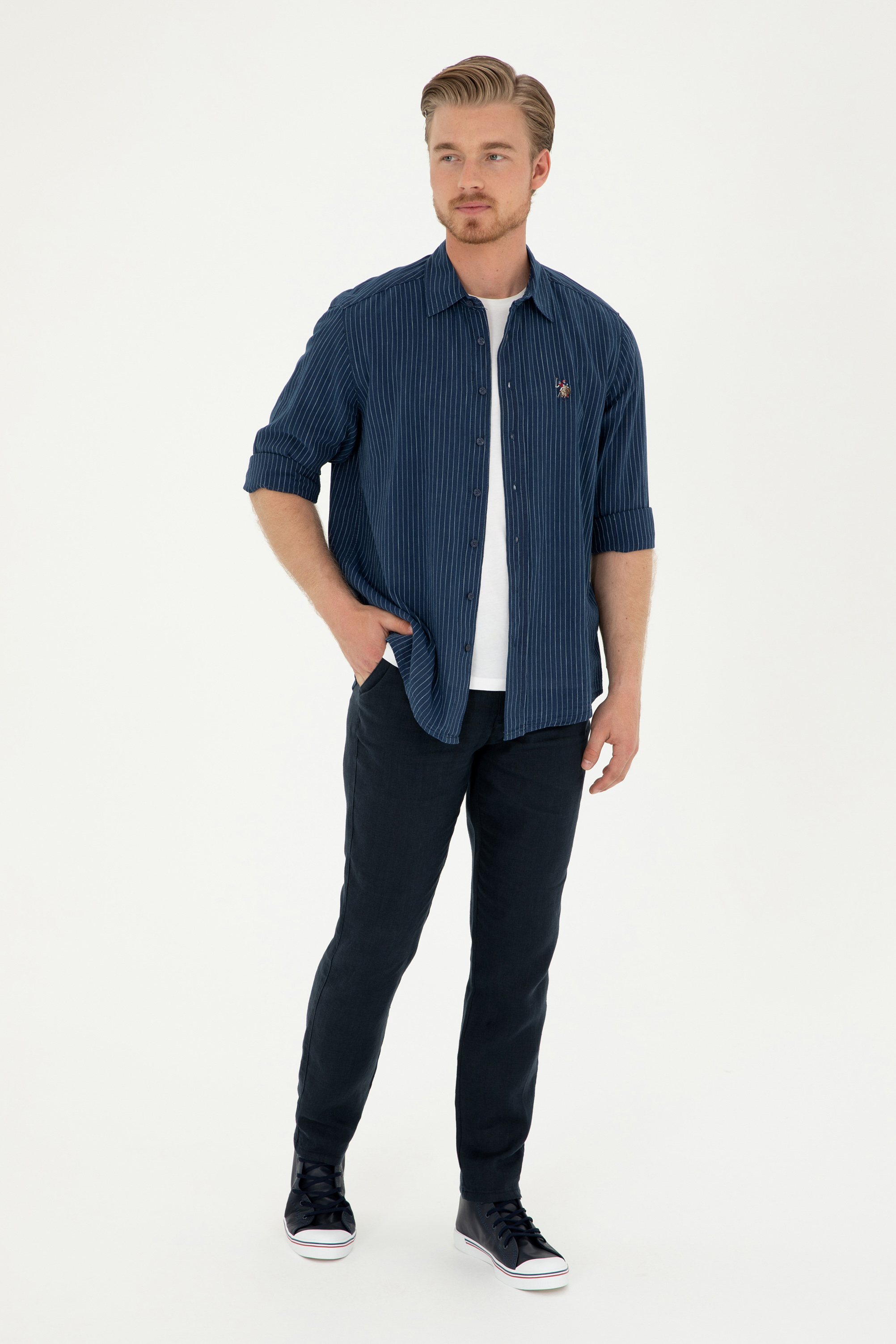

Брюки мужские U.S. POLO Assn. G081SZ0780NAYMAN-P синие 33, Синий, G081SZ0780NAYMAN-P