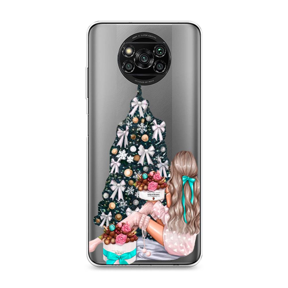 

Чехол на Xiaomi Poco X3 "New Year", Зеленый;бежевый;голубой, 310650-5