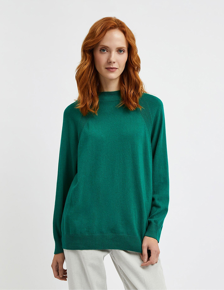 

Джемпер женский United Colors of Benetton 21A_1035D1P12 зеленый S, 21A_1035D1P12