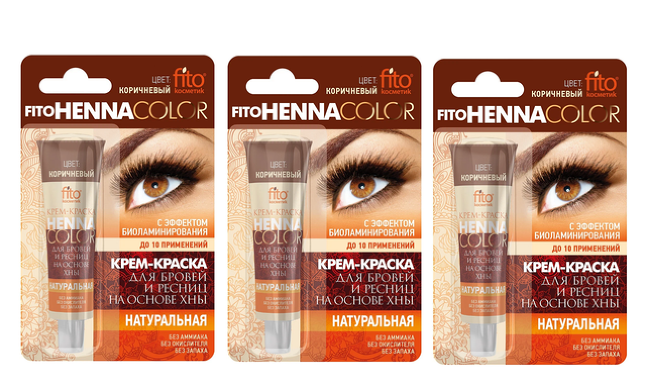 

Краска для бровей и ресниц Fito Cosmetic Henna Color тон коричневый 5 мл 3 шт