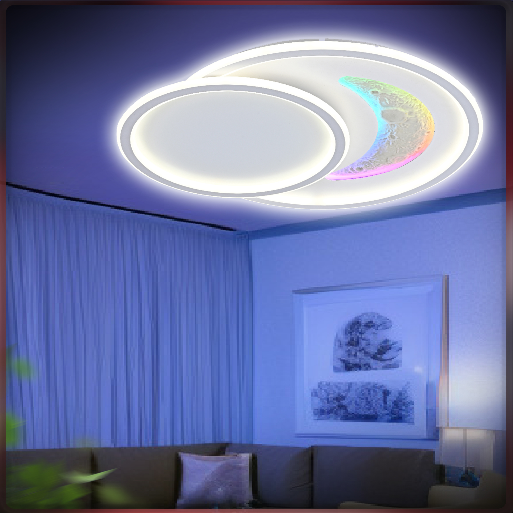 Светодиодная RGB люстра Europa Lighting с пультом на 16 кв.м. MX 10889 White