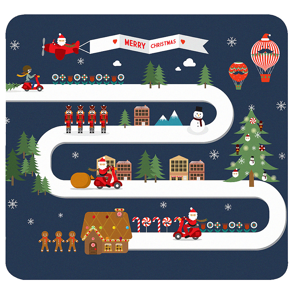 

Салфетка сервировочная Nouvelle Happy Holidays прямоугольный 12 шт 30х28 см N4430528, Синий, Happy Holidays