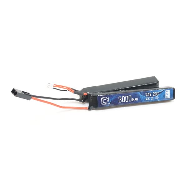

Аккумулятор BlueMAX Li-Po 7.4V 3000mah 20C Nunchuck, 2x 128x21x18 мм