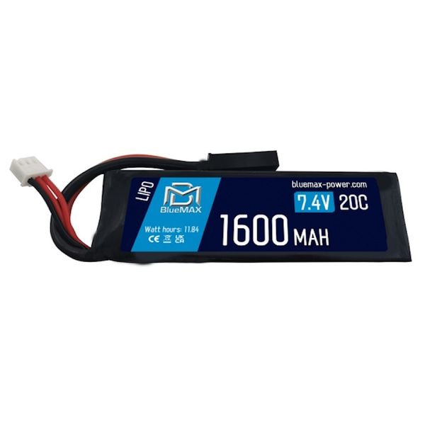 Аккумулятор BlueMAX Li-Po 7.4V 1600mah 20C Stick, 94x30x13,2 мм