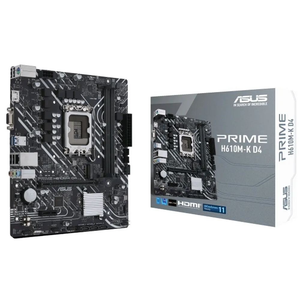 

Материнская плата ASUS PRIME H610M-K D4 (90MB1A10-M0EAY0), PRIME H610M-K D4
