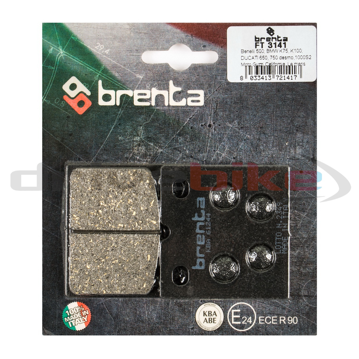 Тормозные колодки Brenta Organic FT3141