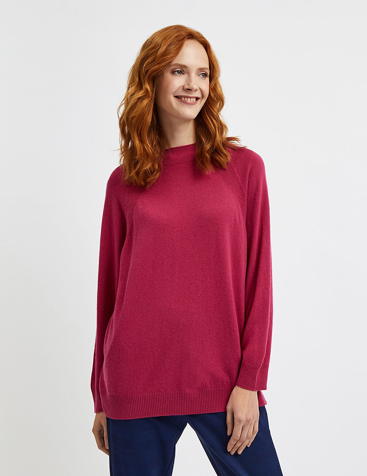 

Джемпер женский United Colors of Benetton 21A_1035D1P12 фиолетовый S, 21A_1035D1P12