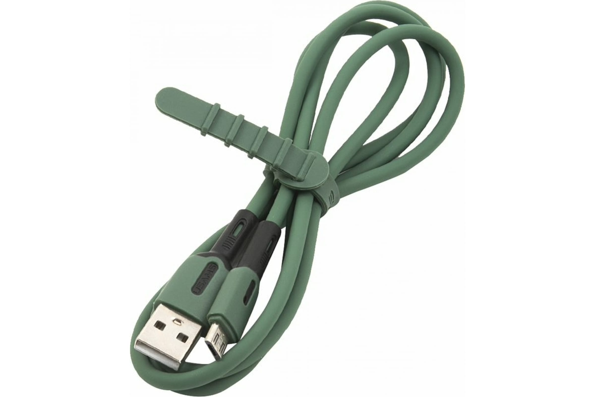 

US-SJ432 U51 Micro Silicone Charging & Data Cable With Light 1m(dark green)