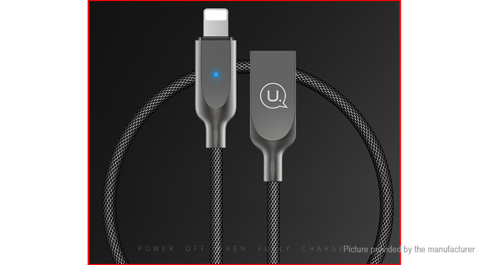 

USAMS US-SJ154 Smart Power-off Lightning Data Cable -- U-Sun Series 1.2m bright black