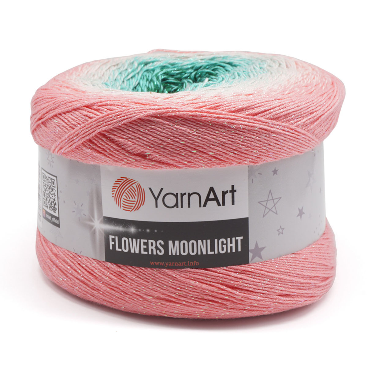

Пряжа YarnArt Flowers Moonlight, 260г, 1000м (металлик) (3292 секционный), 2 мотка, Розовый