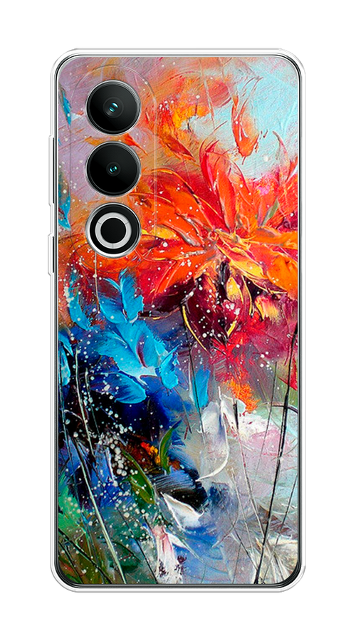 

Чехол на OnePlus Nord CE4 "Абстрактные цветы", Оранжевый;синий, 154750-1
