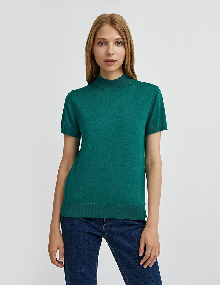 

Водолазка женская United Colors of Benetton 21A_102MD2543 зеленая L, 21A_102MD2543