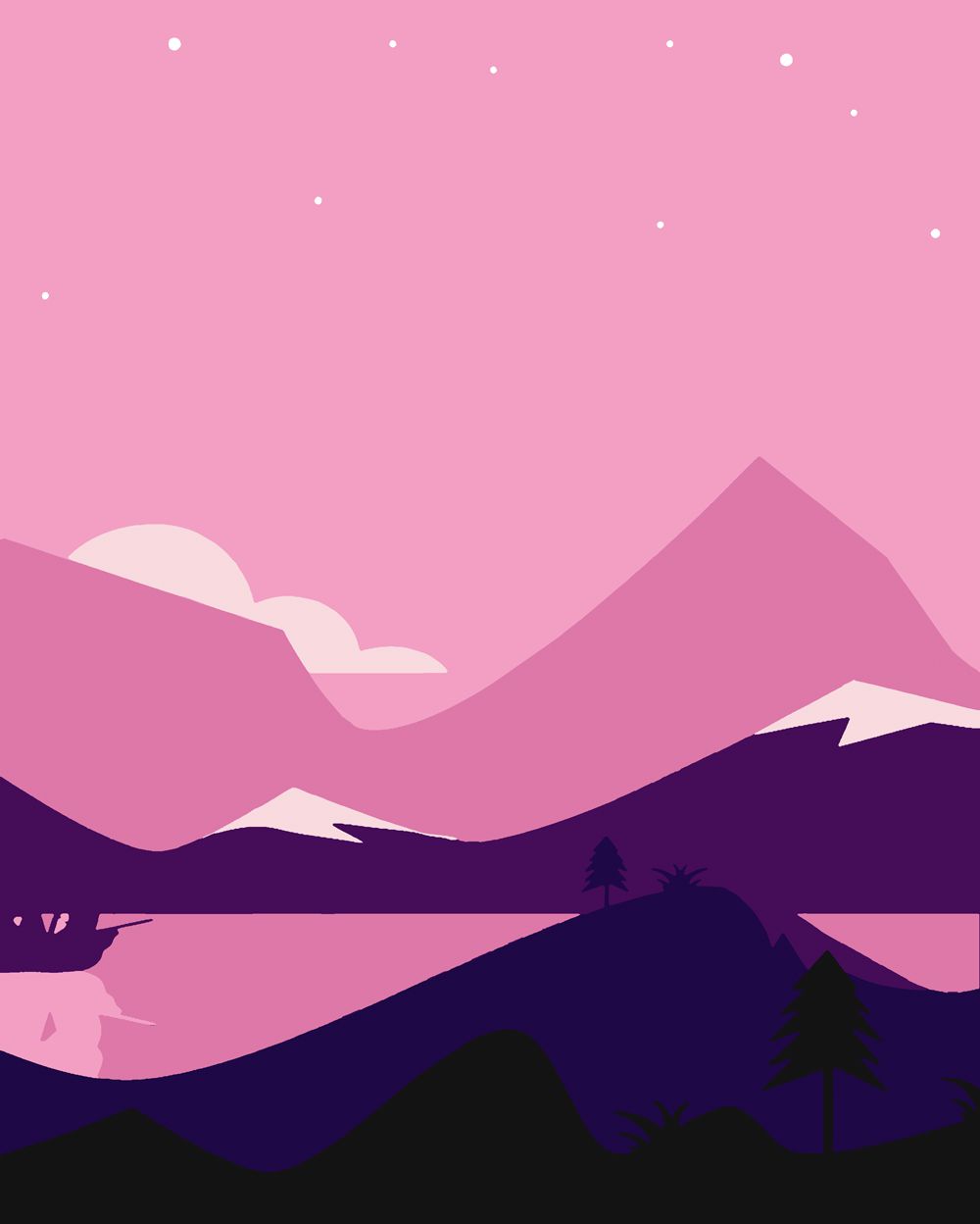 

Картина по номерам Красиво Красим Фиолетовый пейзаж Минимализм, 90 х 100 см, Фиолетовый пейзаж Минимализм