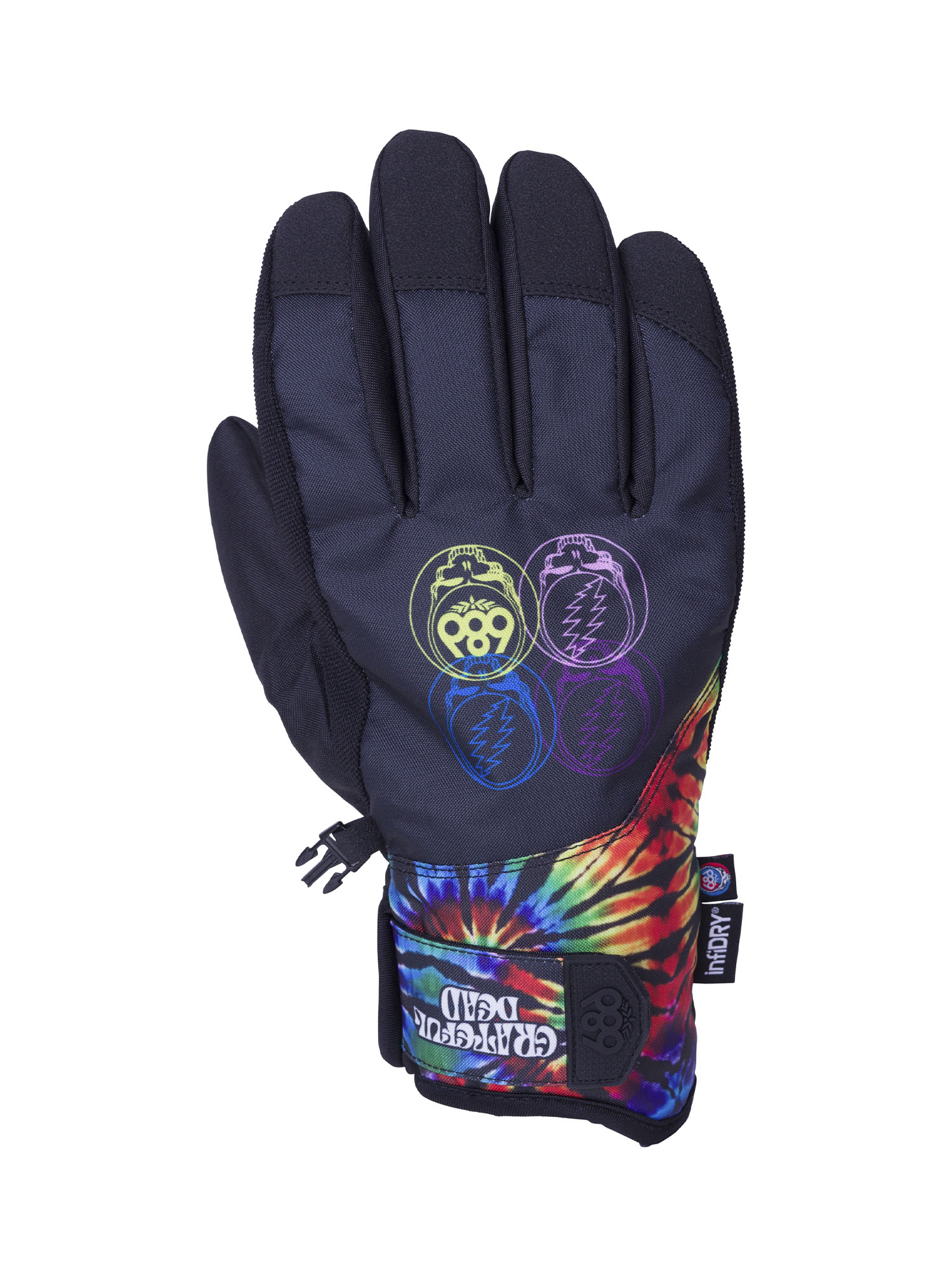 

Перчатки 686 Primer Grateful Dead Black Tie Dye (Us:m), Синий;черный;красный, Primer