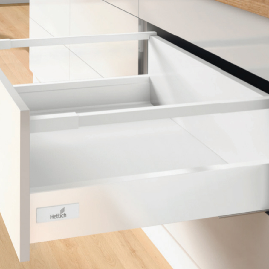 

Комплект фурнитуры ящика Hettich InnoTech Atira Quadro 25 470X176 мм, белый