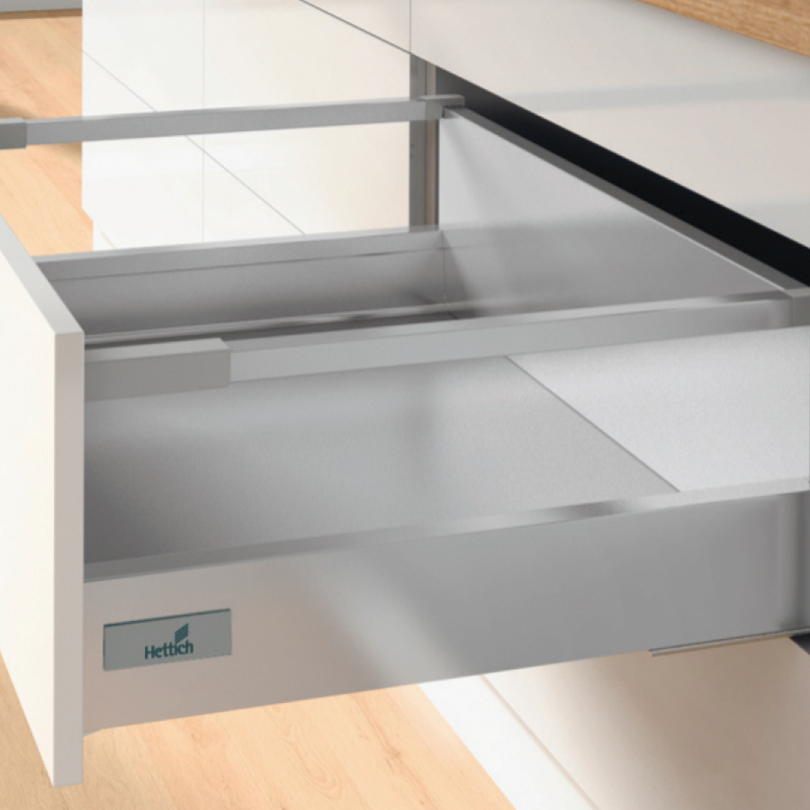 

Комплект фурнитуры ящика Hettich InnoTech Atira Quadro 25 420X176 мм, серебристый