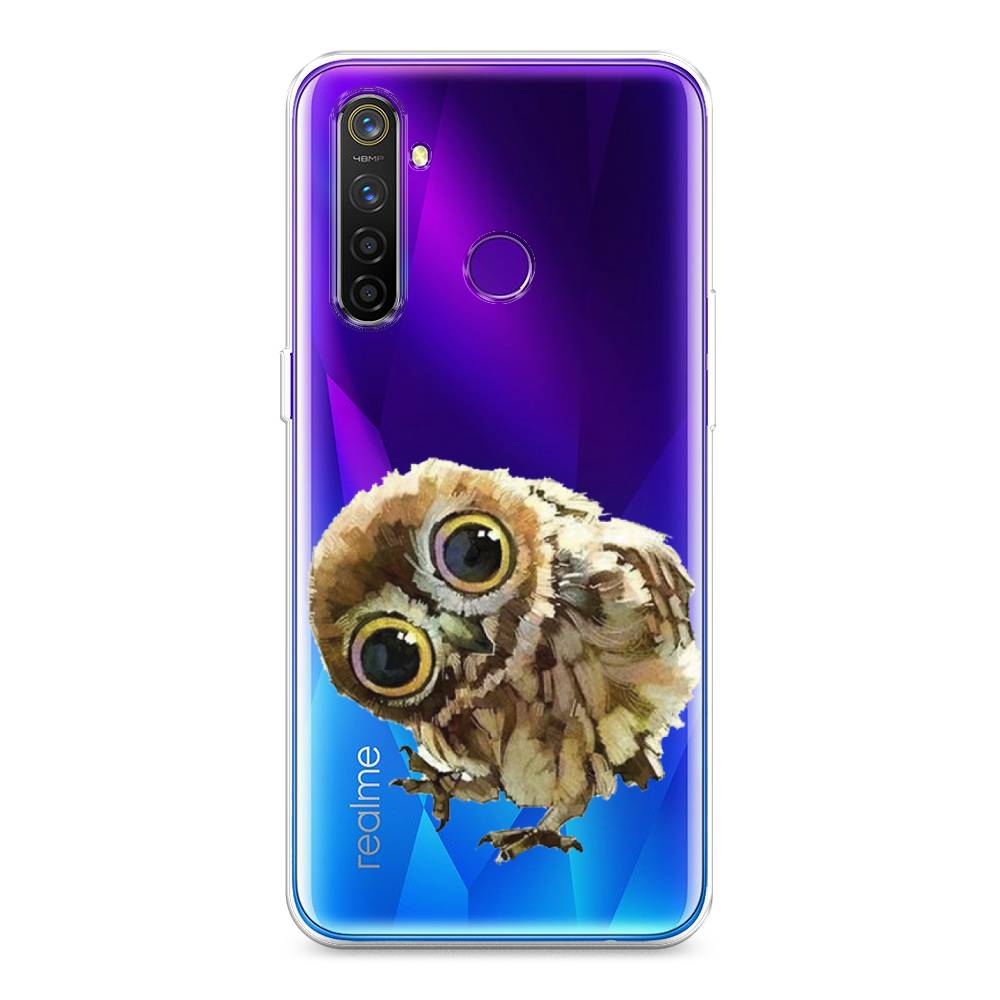 

Чехол Awog на Realme 5 Pro "Любопытный совенок", Разноцветный, 251650-1