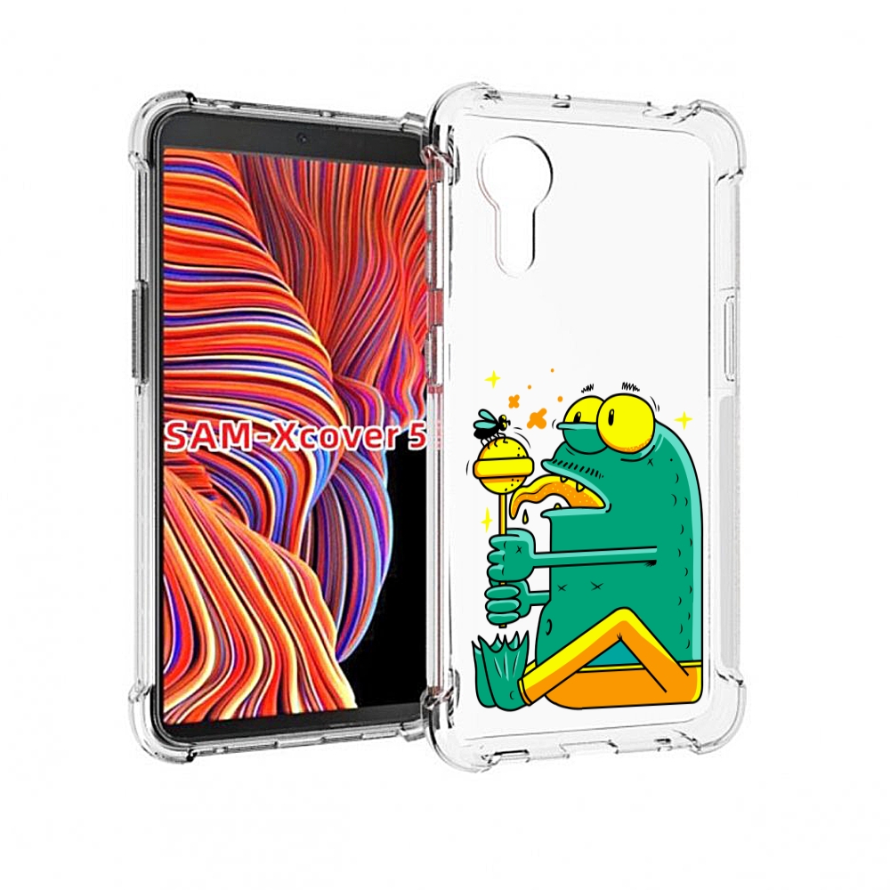 

Чехол MyPads Зеленая лягушка с чупа чупсом для Samsung Galaxy Xcover 5, Прозрачный, Tocco