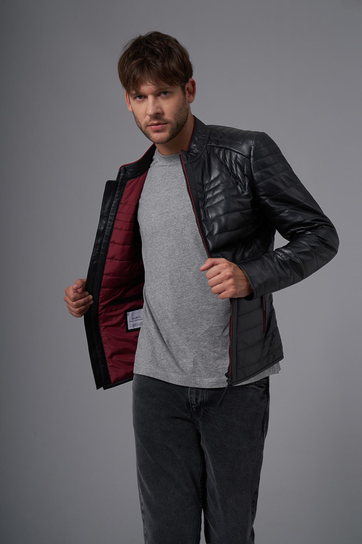 

Кожаная куртка мужская Deri Company BD02353 разноцветная 2XL (доставка из-за рубежа), Разноцветный, BD02353