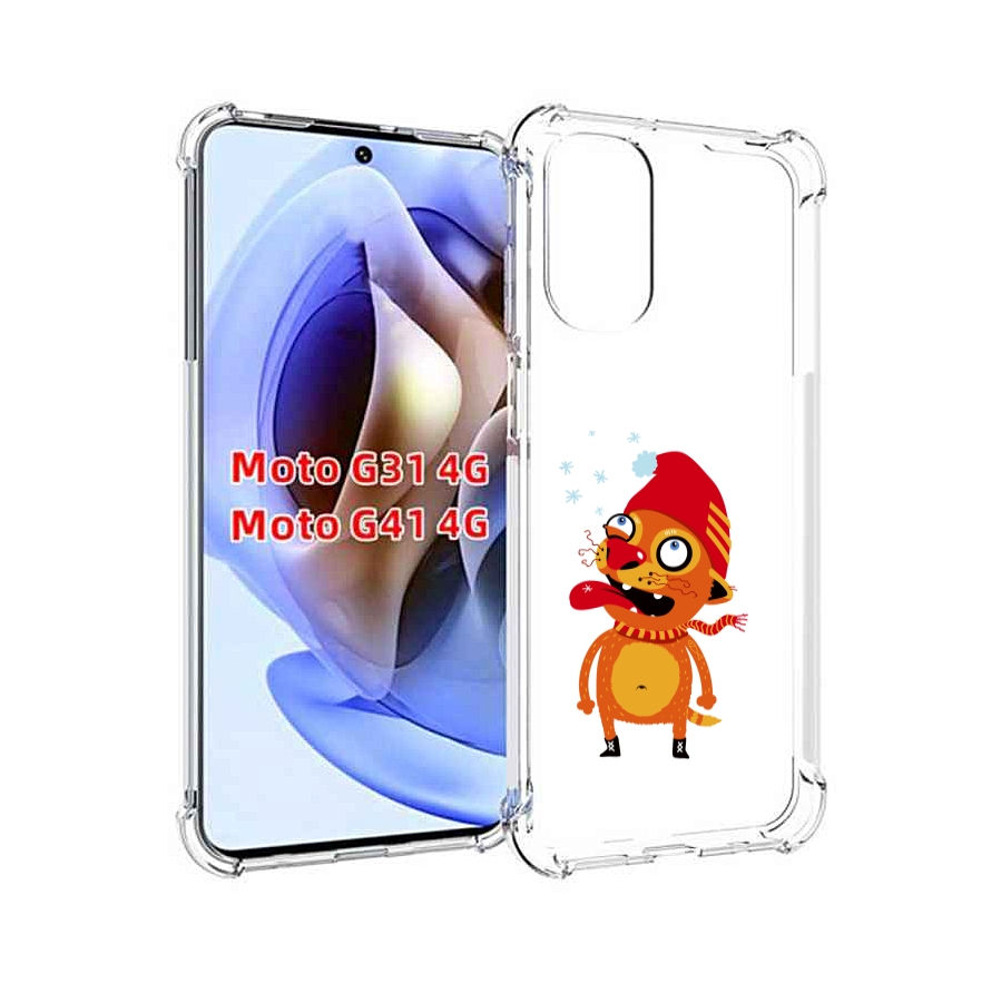 

Чехол MyPads Зимний кот для Motorola Moto G31 4G / G41 4G, Прозрачный, Tocco