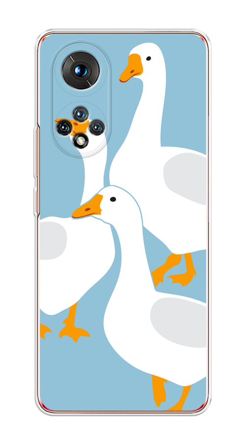 

Чехол на Huawei Honor 50/Nova 9 "Гусиное трио", Голубой;белый;серый;желтый, 6105450-1