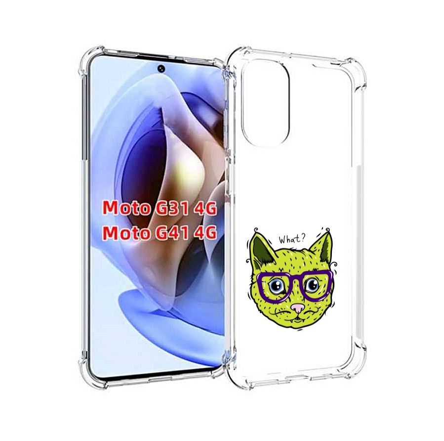

Чехол MyPads Зеленый кот для Motorola Moto G31 4G / G41 4G, Прозрачный, Tocco