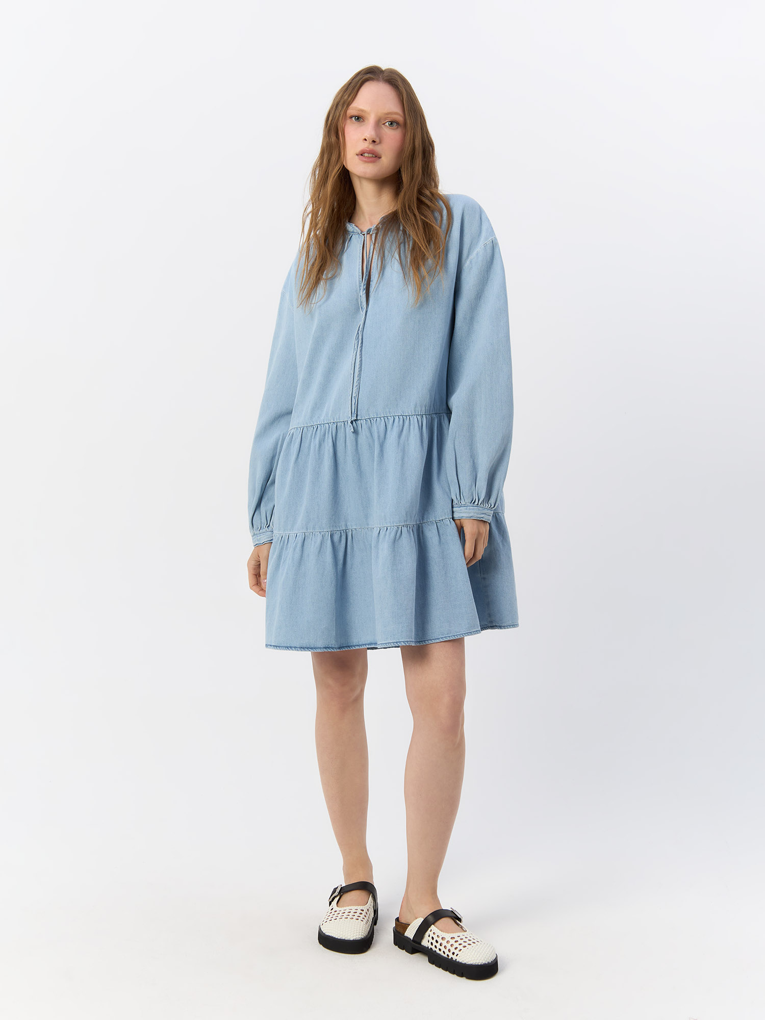 

Платье женское H&M 931435001, голубое, XS, Голубой, 9314350
