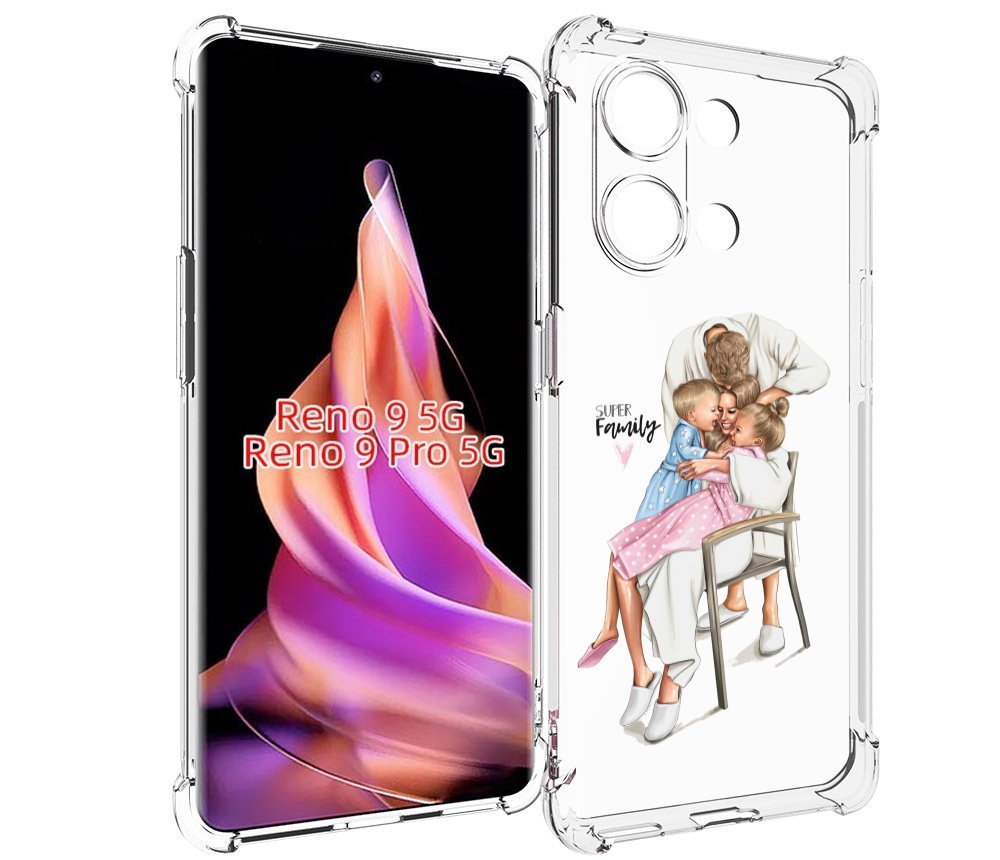 

Чехол MyPads Super-family для Oppo Reno 9/Reno 9 Pro, Прозрачный, Tocco