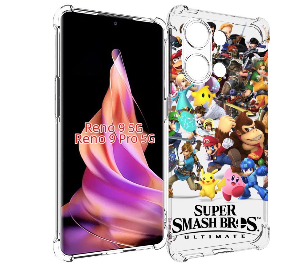 

Чехол MyPads Super Smash Bros для Oppo Reno 9/Reno 9 Pro, Прозрачный, Tocco