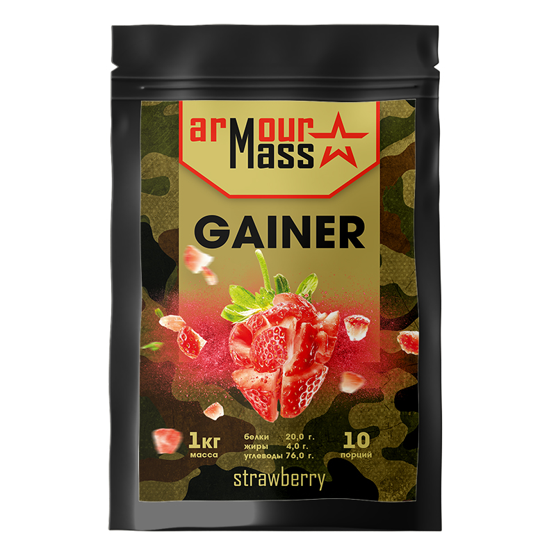 Гейнер Armour Mass Gainer Клубника 1000г