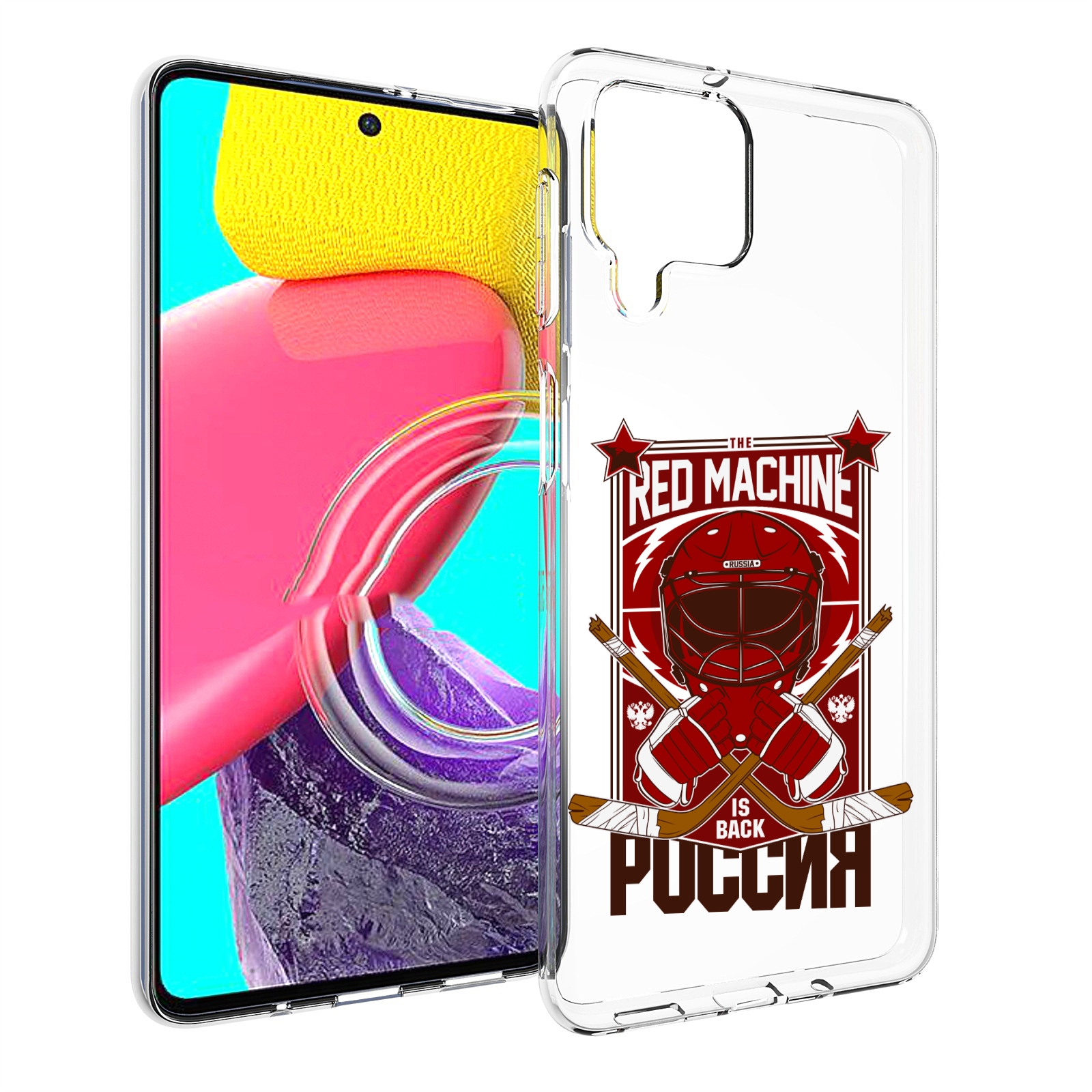

Чехол MyPads хоккей россия для Samsung Galaxy M53 (SM-M536), Прозрачный, Tocco