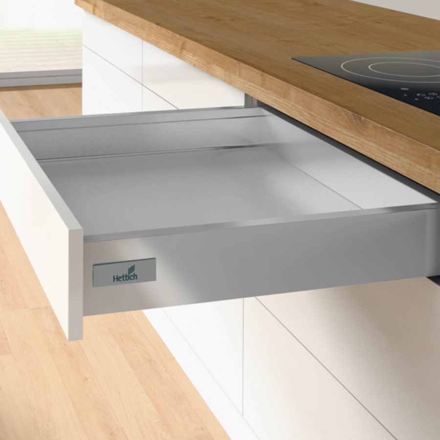

Комплект фурнитуры ящика Hettich InnoTech Atira Quadro 25 470X70 мм, серебристый