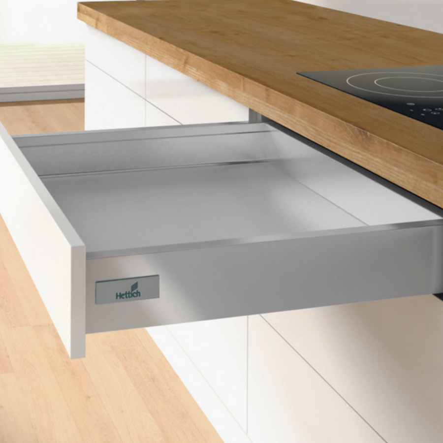 

Комплект фурнитуры ящика Hettich InnoTech Atira Quadro 25 520X70 мм, серебристый