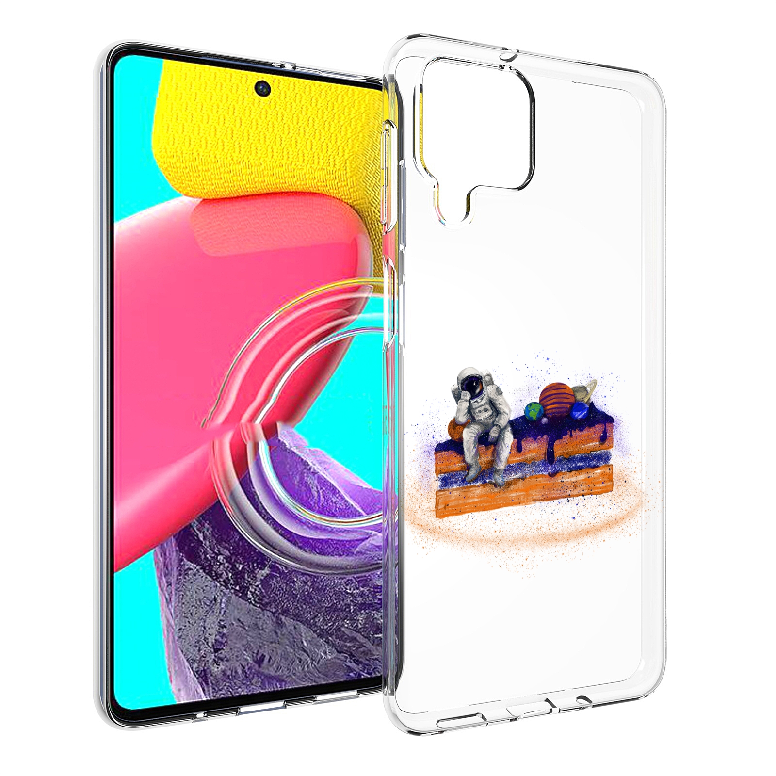 

Чехол MyPads торт с планетами для Samsung Galaxy M53 (SM-M536), Прозрачный, Tocco