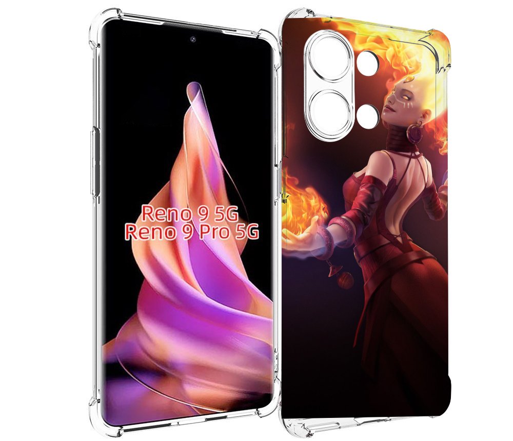 

Чехол MyPads dota 2 Lina для Oppo Reno 9/Reno 9 Pro, Прозрачный, Tocco