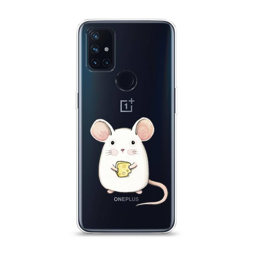 

Чехол Awog на OnePlus Nord N10 / ВанПлас Nord N10 "Мышка", Белый;розовый;прозрачный, 152350-1