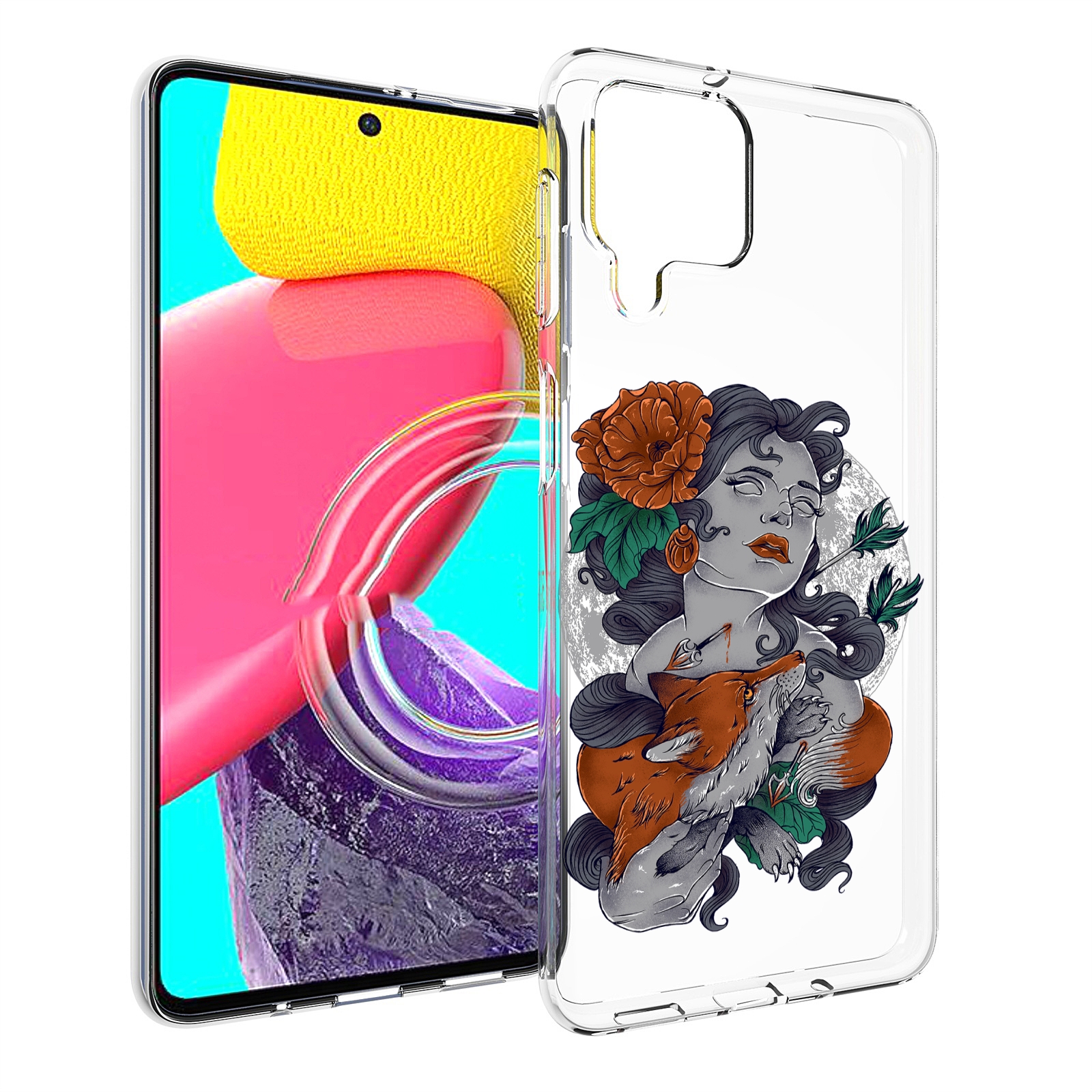 

Чехол MyPads темная девушка с лисой для Samsung Galaxy M53 (SM-M536), Прозрачный, Tocco