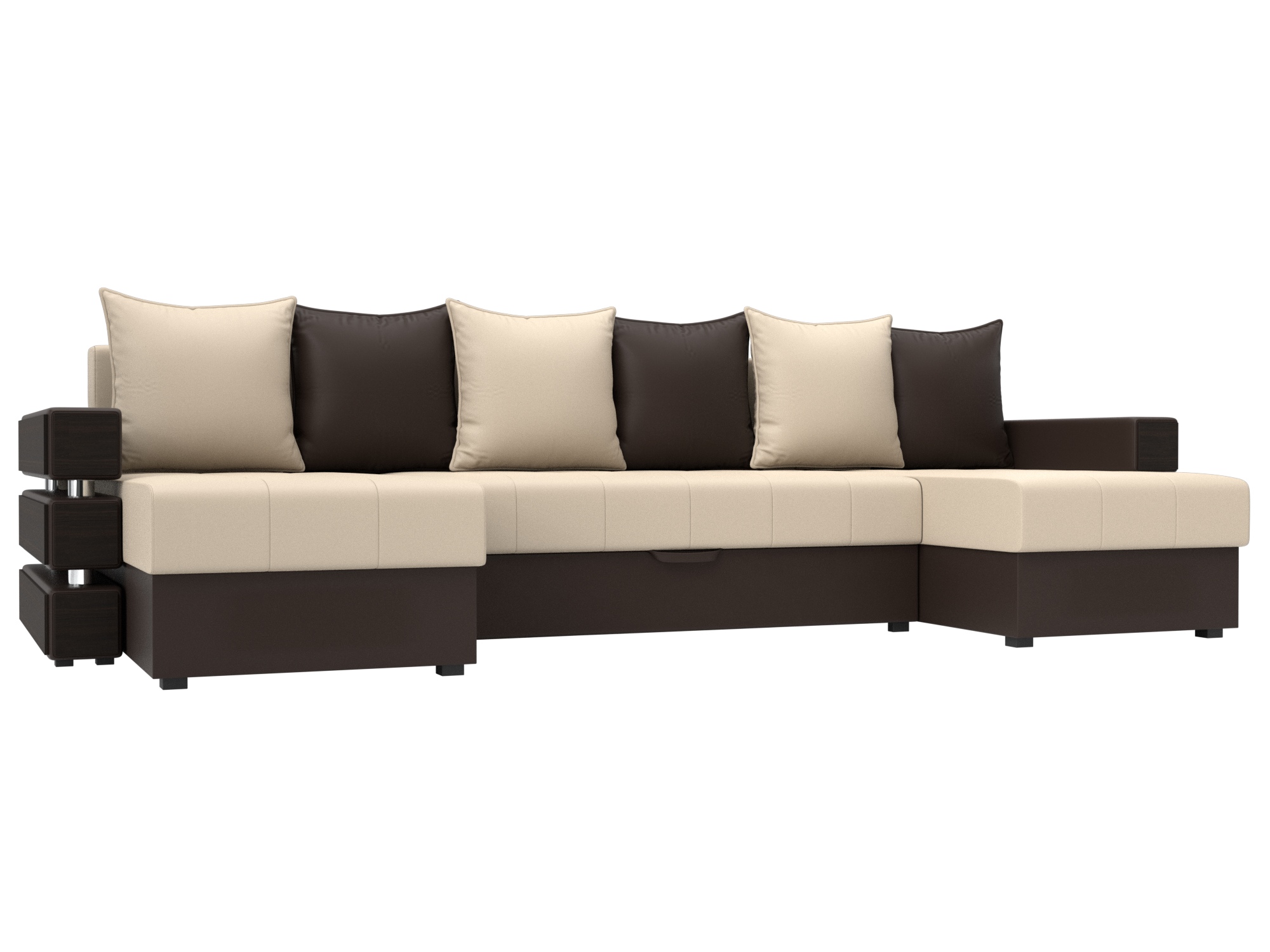 

Диван Хит Диванов Венеция экокожа, еврокнижка, бежевый, 100172