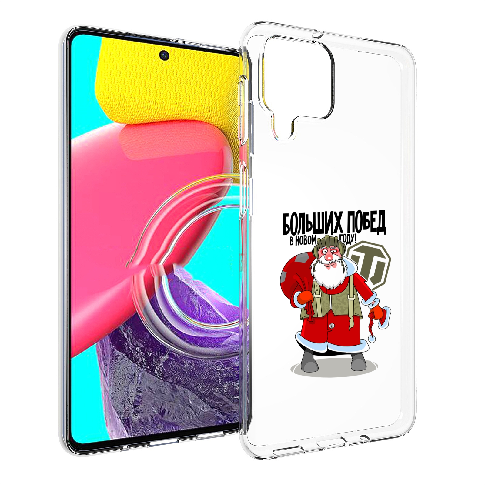 

Чехол MyPads Дед мороз и World of Tanks для Samsung Galaxy M53 (SM-M536), Прозрачный, Tocco