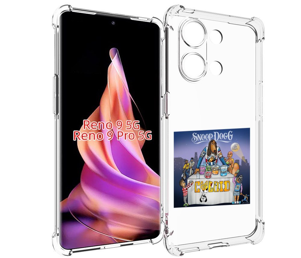 

Чехол MyPads Snoop Dogg COOLAID для Oppo Reno 9/Reno 9 Pro, Прозрачный, Tocco