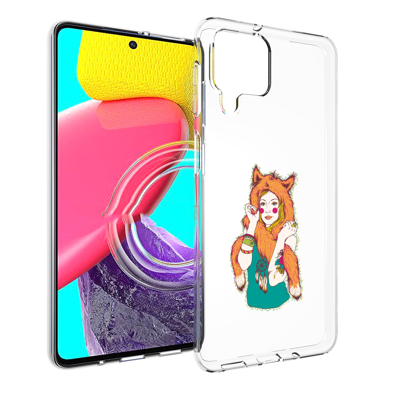 

Чехол MyPads Девушка лиса для Samsung Galaxy M53 (SM-M536), Прозрачный, Tocco