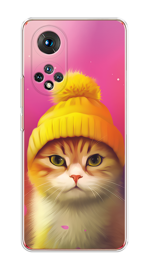

Чехол на Huawei Honor 50/Nova 9 "Котик в шапочке", Розовый;желтый;бежевый, 6105450-1