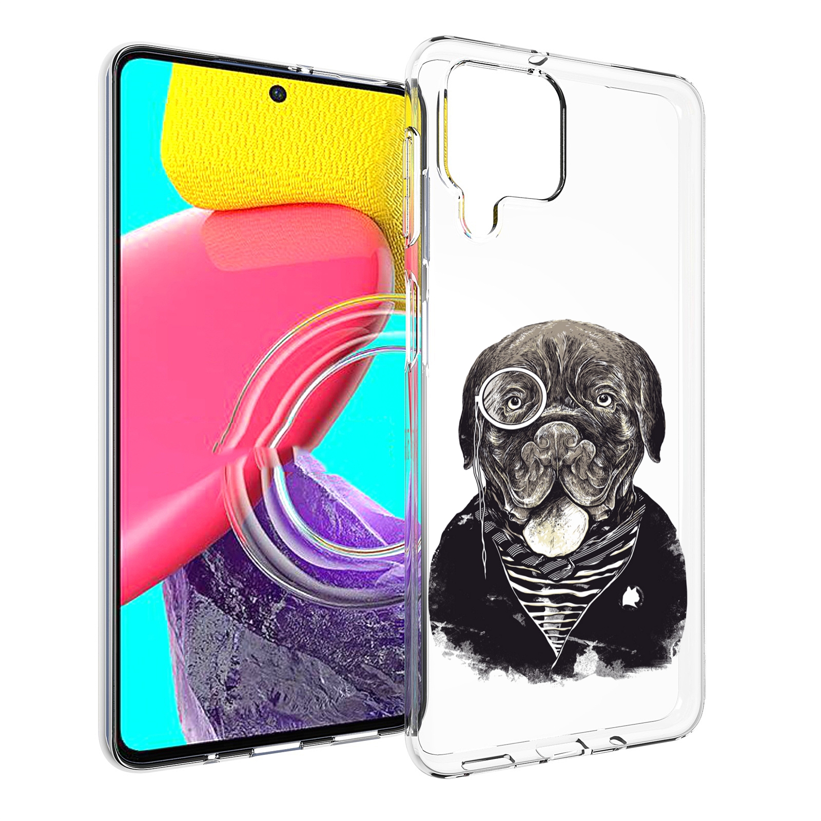 

Чехол MyPads солидный песик для Samsung Galaxy M53 (SM-M536), Прозрачный, Tocco
