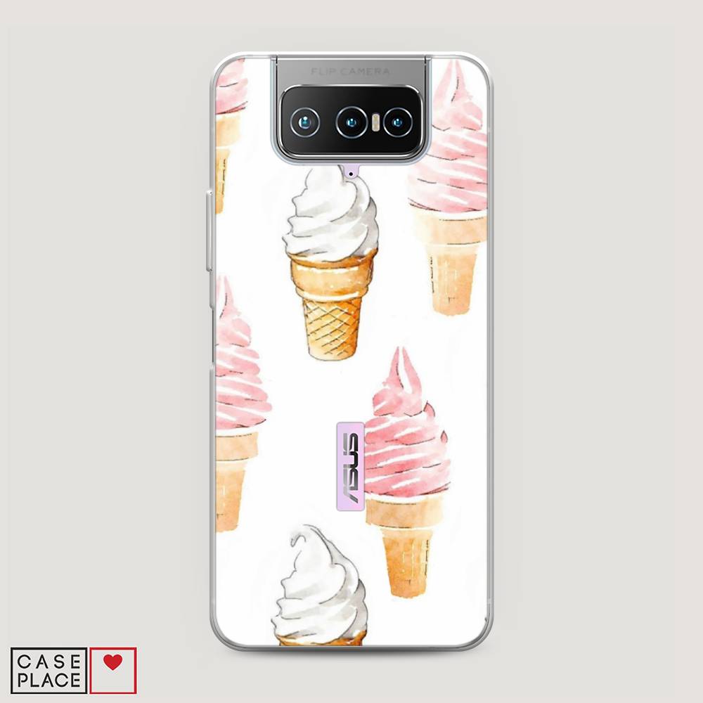 

Чехол Awog на Asus Zenfone 7 ZS670KS "Нарисованное мороженое", Белый;розовый, 44050-10