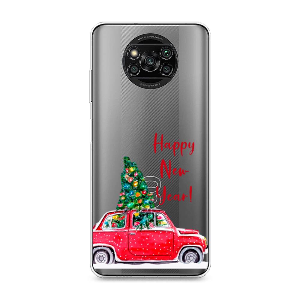 

Чехол на Xiaomi Poco X3 "Happy New Year", Красный;зеленый, 310650-5