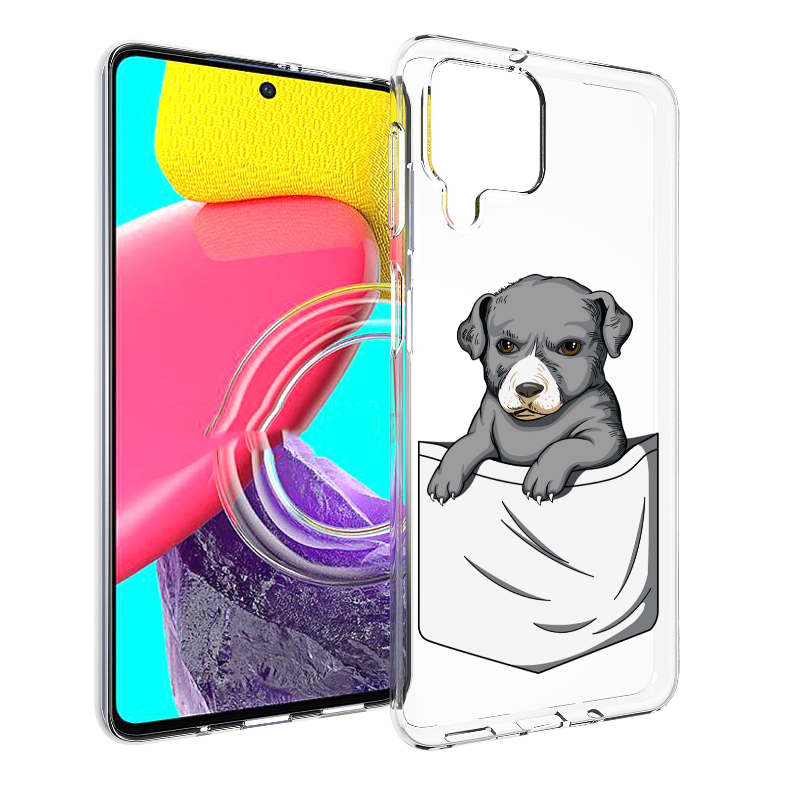 

Чехол MyPads собачка в кармане для Samsung Galaxy M53 (SM-M536), Прозрачный, Tocco